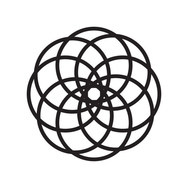 白色背景上的圆形图标矢量标志图片下载
