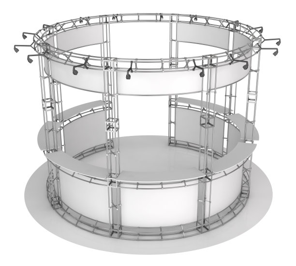 展览、贸易展馆呈圆形。图片下载