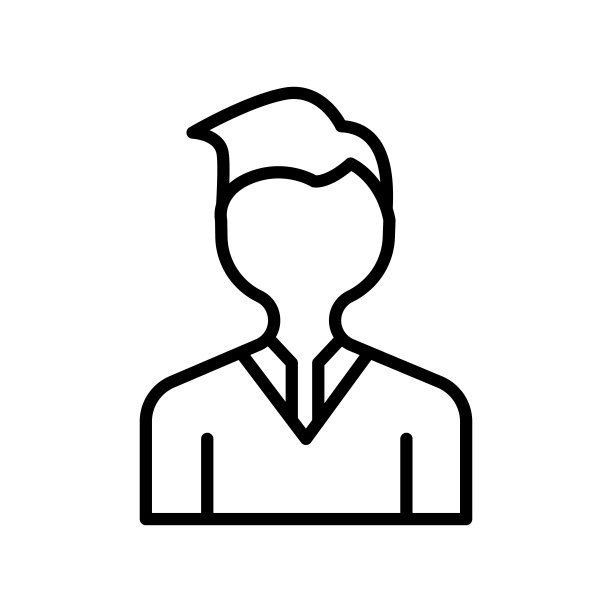 用户图标矢量标志和符号，白色背景上的用户logo概念图片下载