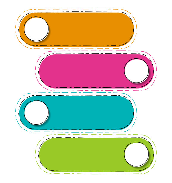 书签信息图-空模板。向量。图片下载