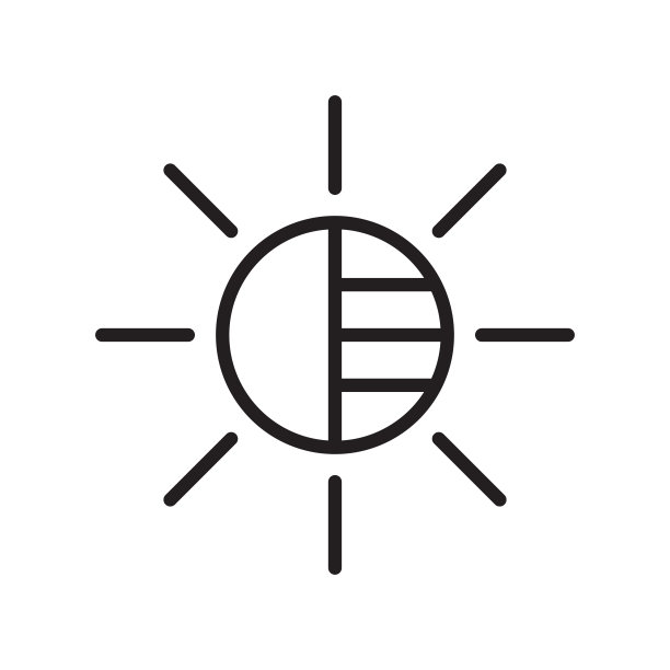 亮度图标矢量符号图片下载
