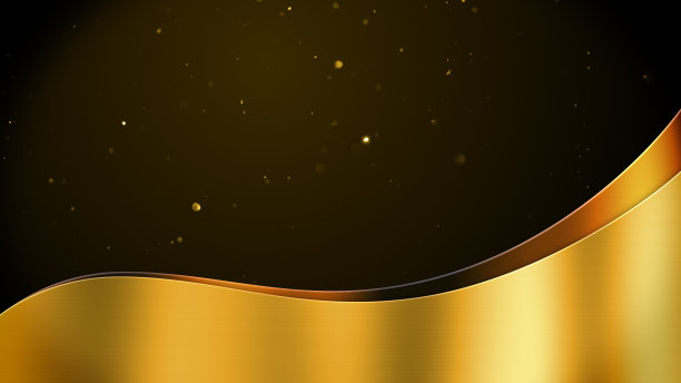 金色边框背景与Copyspace图片下载