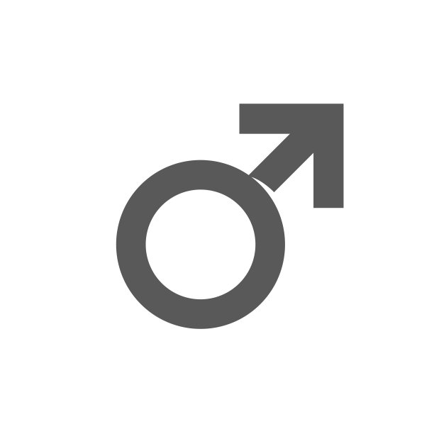 男性符号图标（灰度图）图片下载