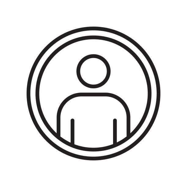 用户图标矢量标志和符号，白色背景上的用户logo概念图片下载