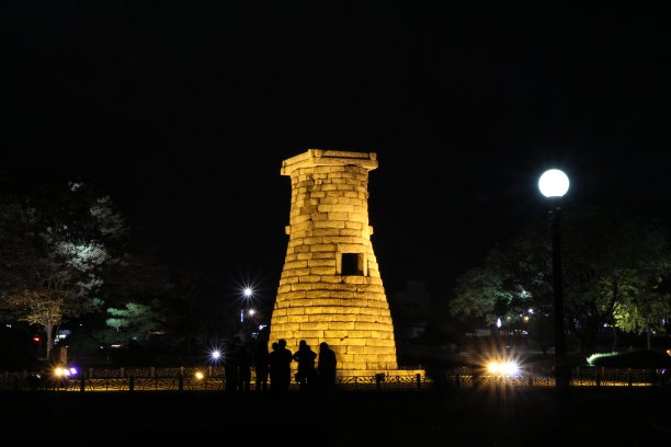 庆州昭星台夜景图片下载