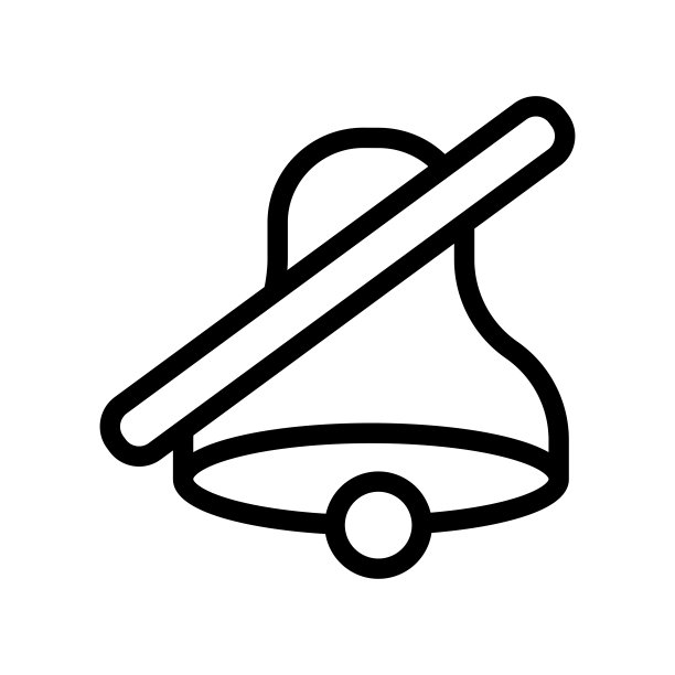 白色背景上的铃铛图标矢量符号：铃铛Logo概念图片下载