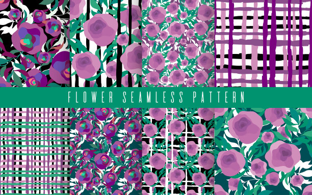 无缝图案美丽的花为背景。印花花织物。开花植物绘画。图片下载