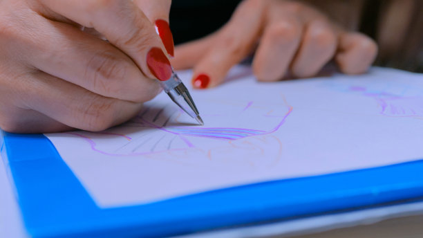 时装设计师绘制设计图图片下载