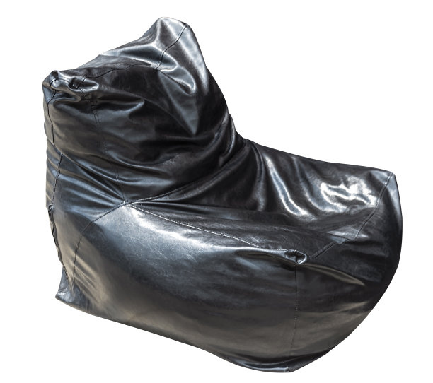 黑色皮革椅子孤立在白色图片下载