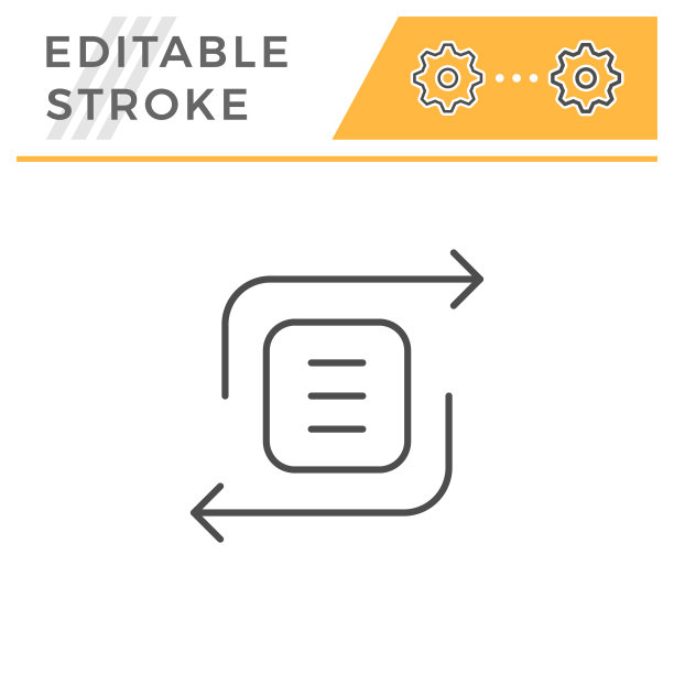 交换可编辑的笔画线图标图片下载