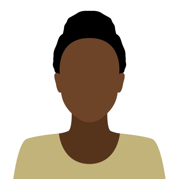 非裔美国女性。摘要女性的化身。矢量图图片下载