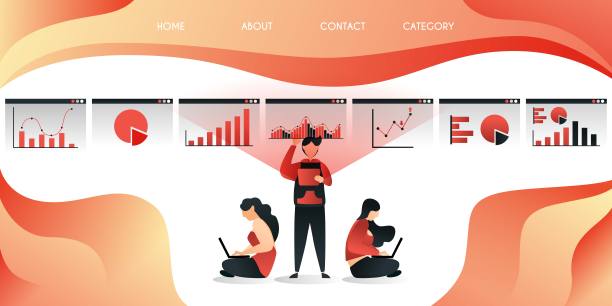 技术使员工和工人的工作更容易和更有效，并可以在任何地方工作，矢量插图概念，可用于演示文稿，网页，横幅UI ux，登陆页面。可以使用，登陆页，模板，ui，网页，主页，海报广告图片下载