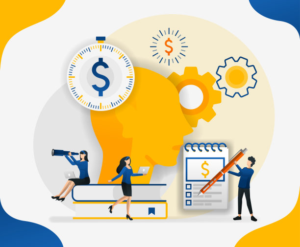 集思广益提高成本。管理财务。在头脑中思考金钱和金融，概念矢量插图。可以用于登陆页面，模板，ui，网页，手机，海报，横幅。平面卡通风格用于网络广告、营销、推广图片下载