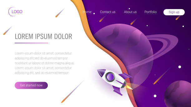 着陆页模板。网站的标题。eps10图片下载