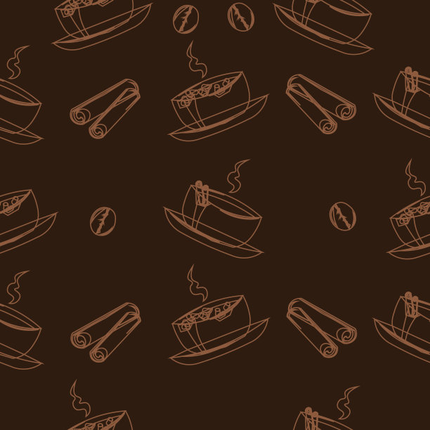 图案咖啡，肉桂，棉花糖。图片下载