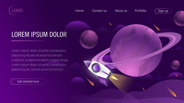 着陆页模板。网站的标题。eps10图片下载