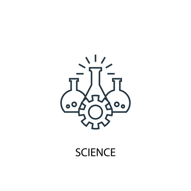 科学概念线性图标设计（适用于Web和移动UI/UX）图片下载