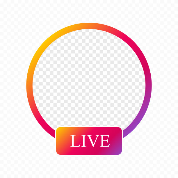 社交媒体图标头像用户故事直播流媒体视频，彩色渐变。矢量插图。——矢量图片下载