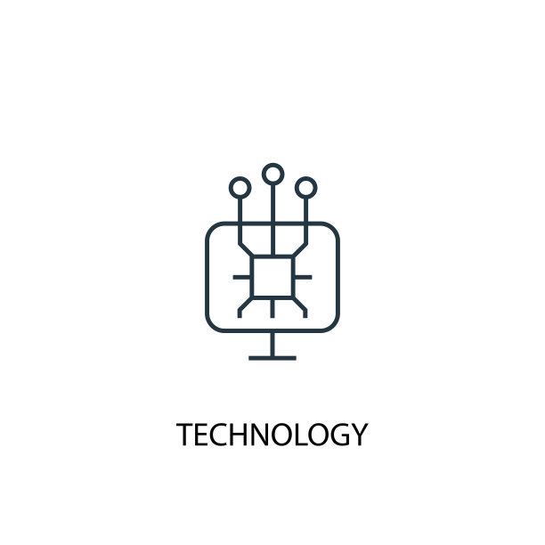 科技概念线性图标。网页和移动UI/UX可用图片下载