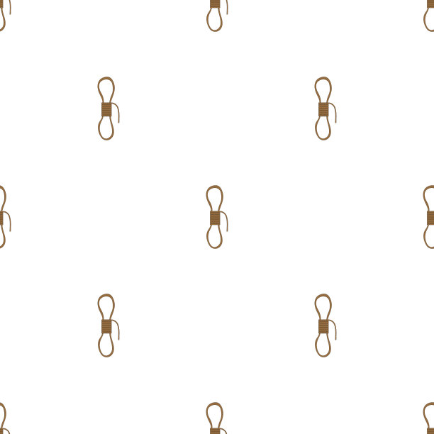 无缝模式与白色背景上的绳子。矢量插图。图片下载