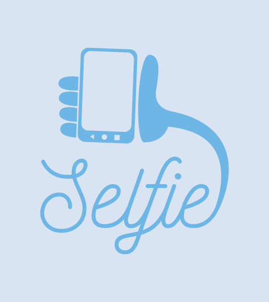 自拍铭文手手机图标矢量插图图片下载