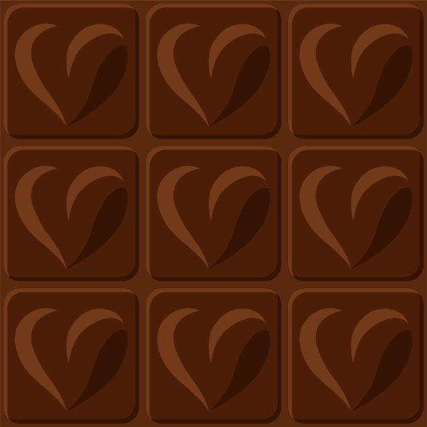 风格化的心形巧克力方块图片下载