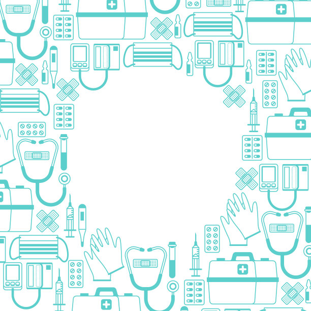 急救箱设备背景。图片下载