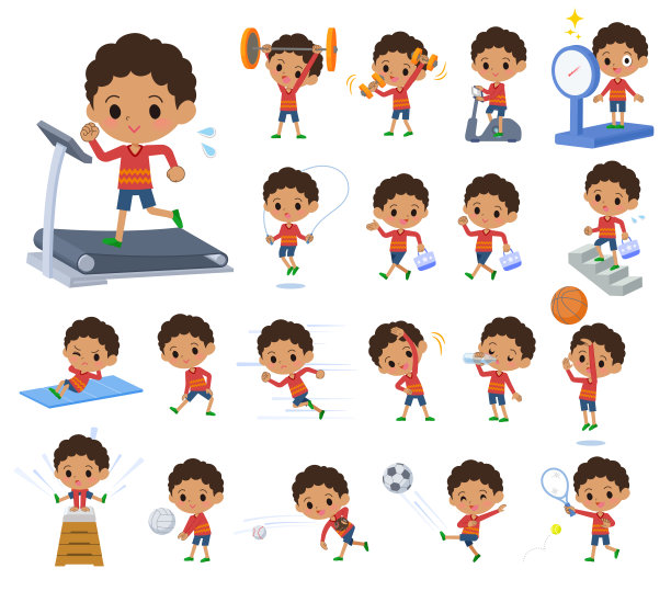 男孩烫头发锻炼图片下载