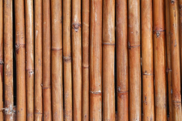 旧棕色竹木板栅栏纹理:用于网站/横幅背景。图片下载