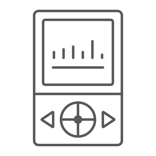 MP3播放器细线图标，音乐和声音，音乐设备标志，矢量图形，白色背景上的线性图案图片下载