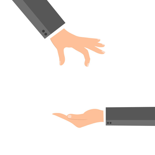 商人给人一个概念。收到钱。现金流转。让硬币。金融概念。矢量插图，平面风格设计。图片下载