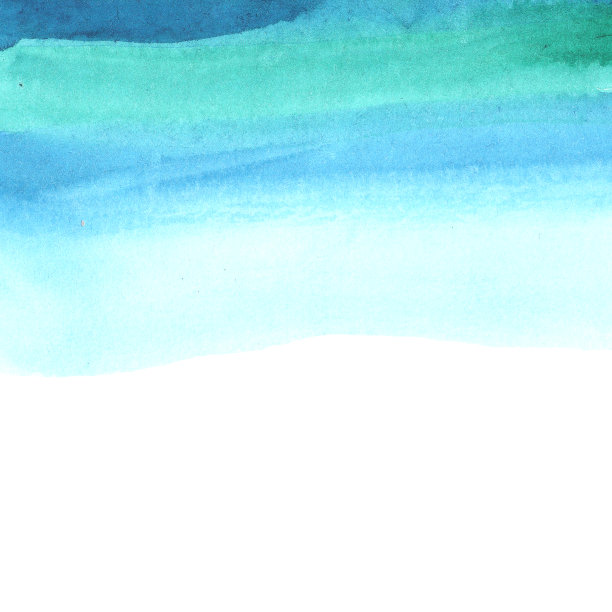 插图水彩染色条纹梯度与翡翠蓝色到白色边缘的图片。用于设计，卡片，横幅图片下载