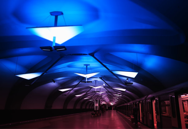 莫斯科地铁在复古波调色板城市背景高清图片下载