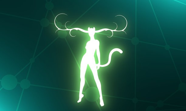 猫女的剪影图片下载