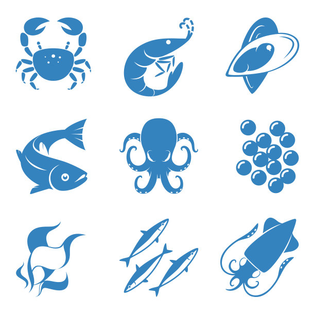 海鲜图标收藏图片下载