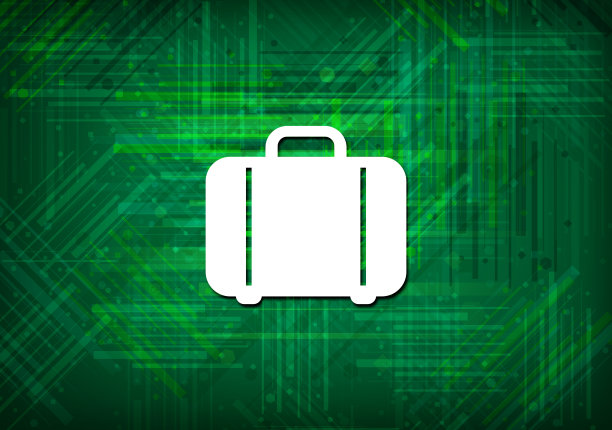 袋子图标绿色背景图片下载