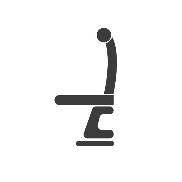 办公椅图标的侧视图图片下载