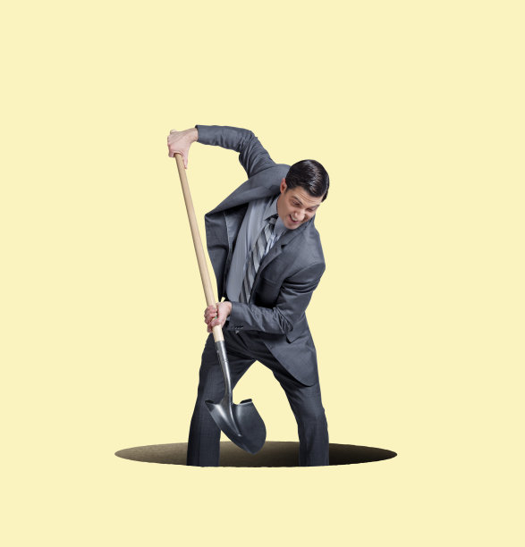 商人在为自己挖洞图片下载