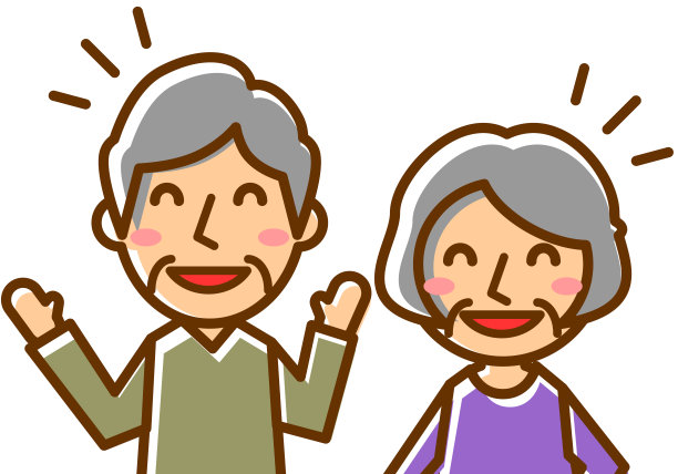 笑的面部表情。老年男女的上半身。矢量插图。图片下载