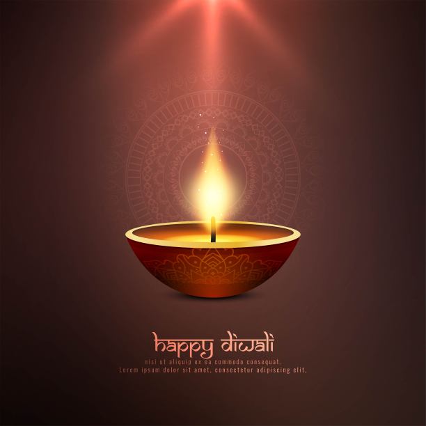 抽象时尚快乐排灯节背景图片下载