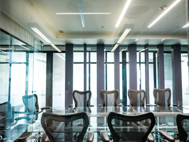 现代玻璃会议室图片下载