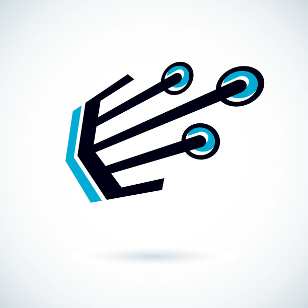 未来控制矢量主板。数字元件，电路板。微处理器方案抽象符号。图片下载