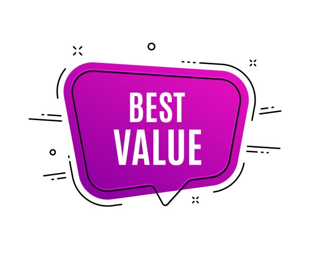 最好的价值。特价销售标志。向量图片下载