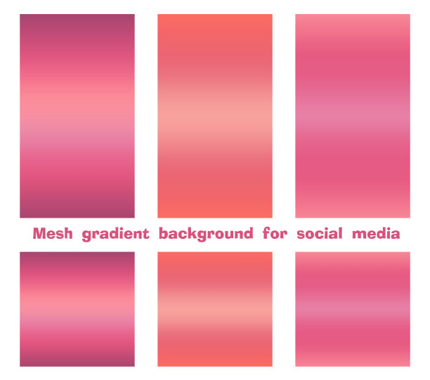 一套时尚的梯度网格背景社交媒体的故事和帖子，现代的颜色。创意设计背景，你可以使用在个人或公司的网络推广，博客。图片下载