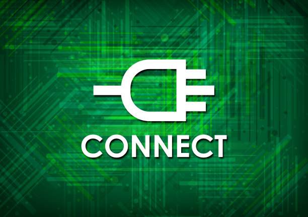 连接绿色背景图片下载