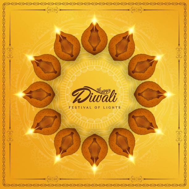 快乐排灯节装饰背景图片下载