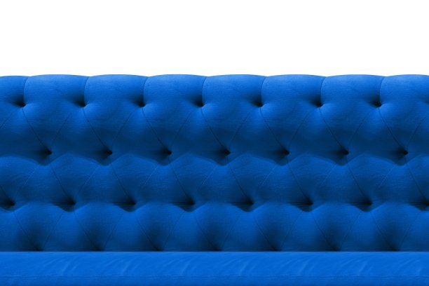 沙发，豪华深蓝色沙发天鹅绒靠垫特写图案背景上的白色图片下载