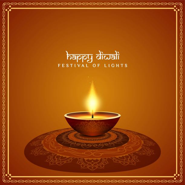 优雅的排灯节祝福背景图片下载