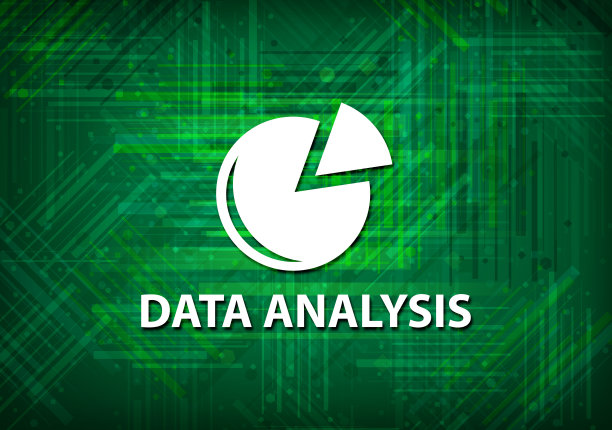 数据分析(图形图标)绿色背景图片下载