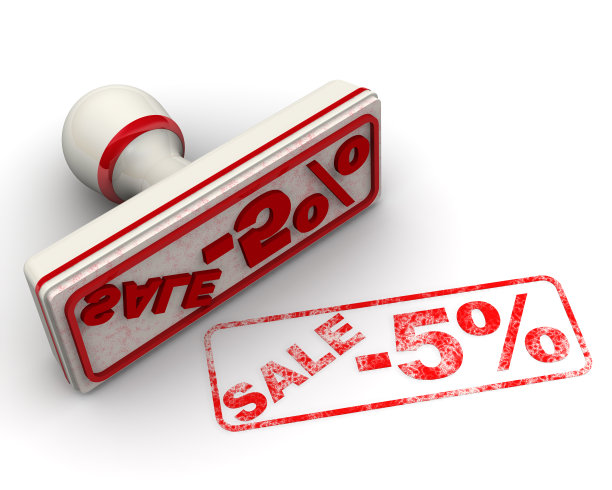 五个百分比的折扣。密封和印记图片下载